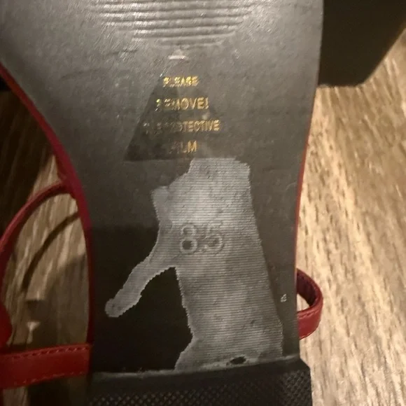 Women’s Burgundy Flat Leather Sandal Mules 8.5 - Picture 4 of 5